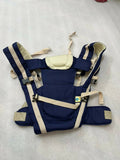 Navy blue and beige baby carrier