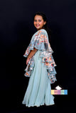 Elevate your child's festive and party look with the Candyland Kids Lehenga Set – a vibrant and elegant ethnic outfit perfect for special occasions and celebrations.