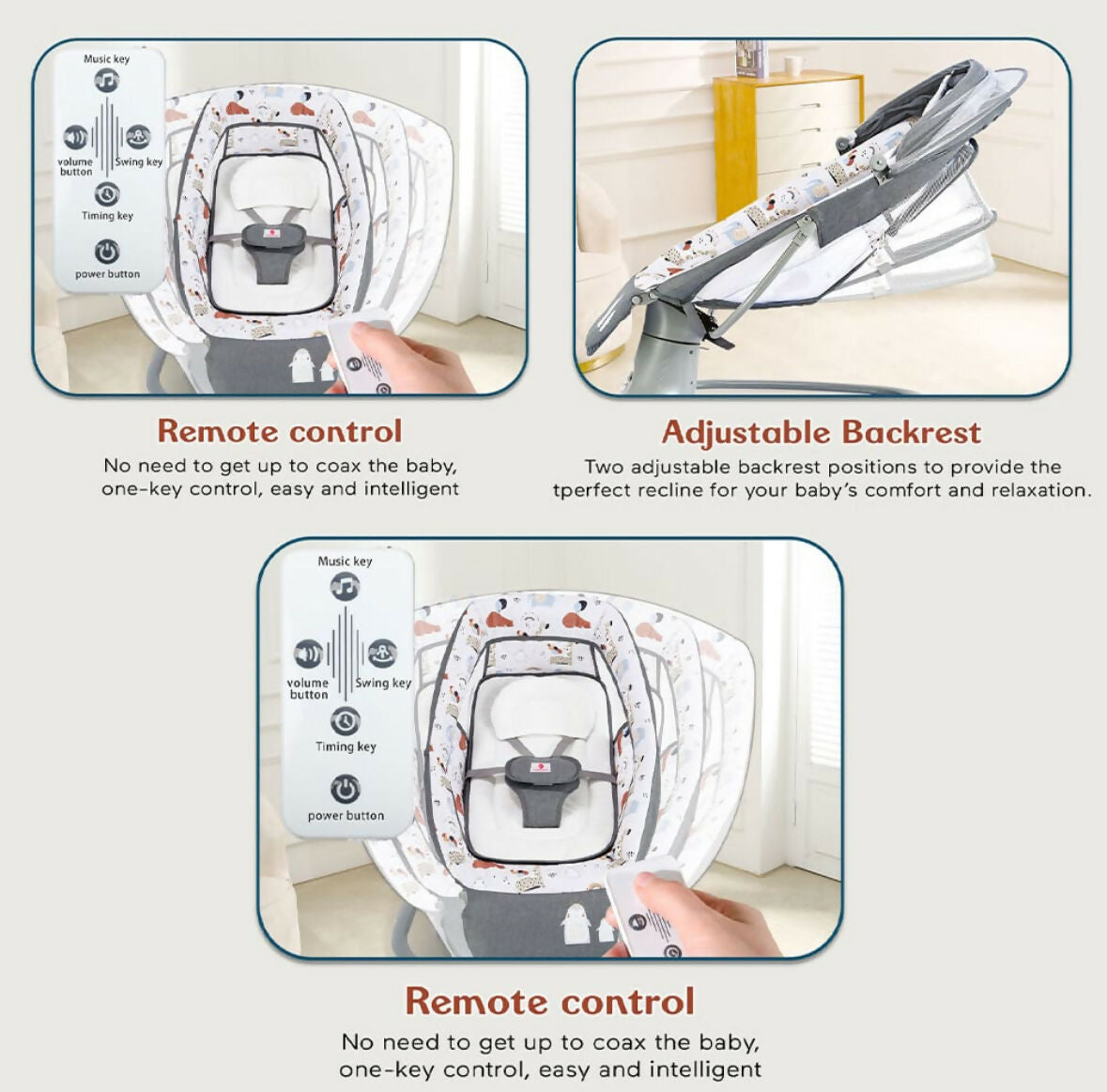 MASTELA  3-in-1 Multi-Functional Electric Swing