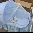 TOY HOUSE Automatic Baby Cradle in Blue – Gentle rocking, safe design, and perfect comfort for your baby's peaceful sleep.