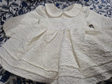 SHEIN Party Wear  White With Golden Shiny Thread Work Baby Dress
