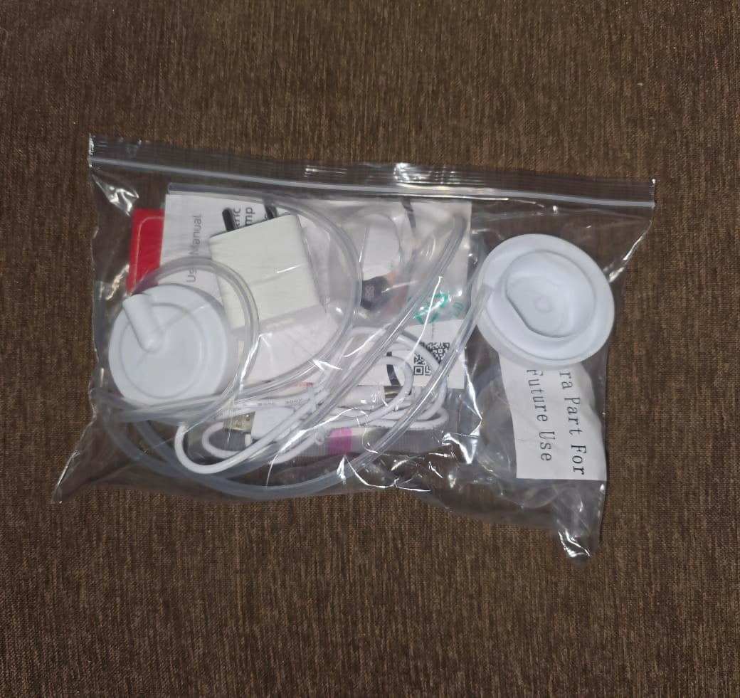 Packaged electronic components on a brown surface