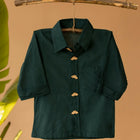 Cardy Green Shirt with car buttons - PyaraBaby