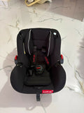 LUVLAP 4-In-1 Infant / Baby Car Seat & Carry Cot With Canopy, Convertible Car Seat, 5-Point Safety Harness, Rocking & Feeding Chair