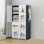 8 Door Plastic Wardrobe for Small Cupboard ( 28×14×56 inch ) - PP Wardrobe