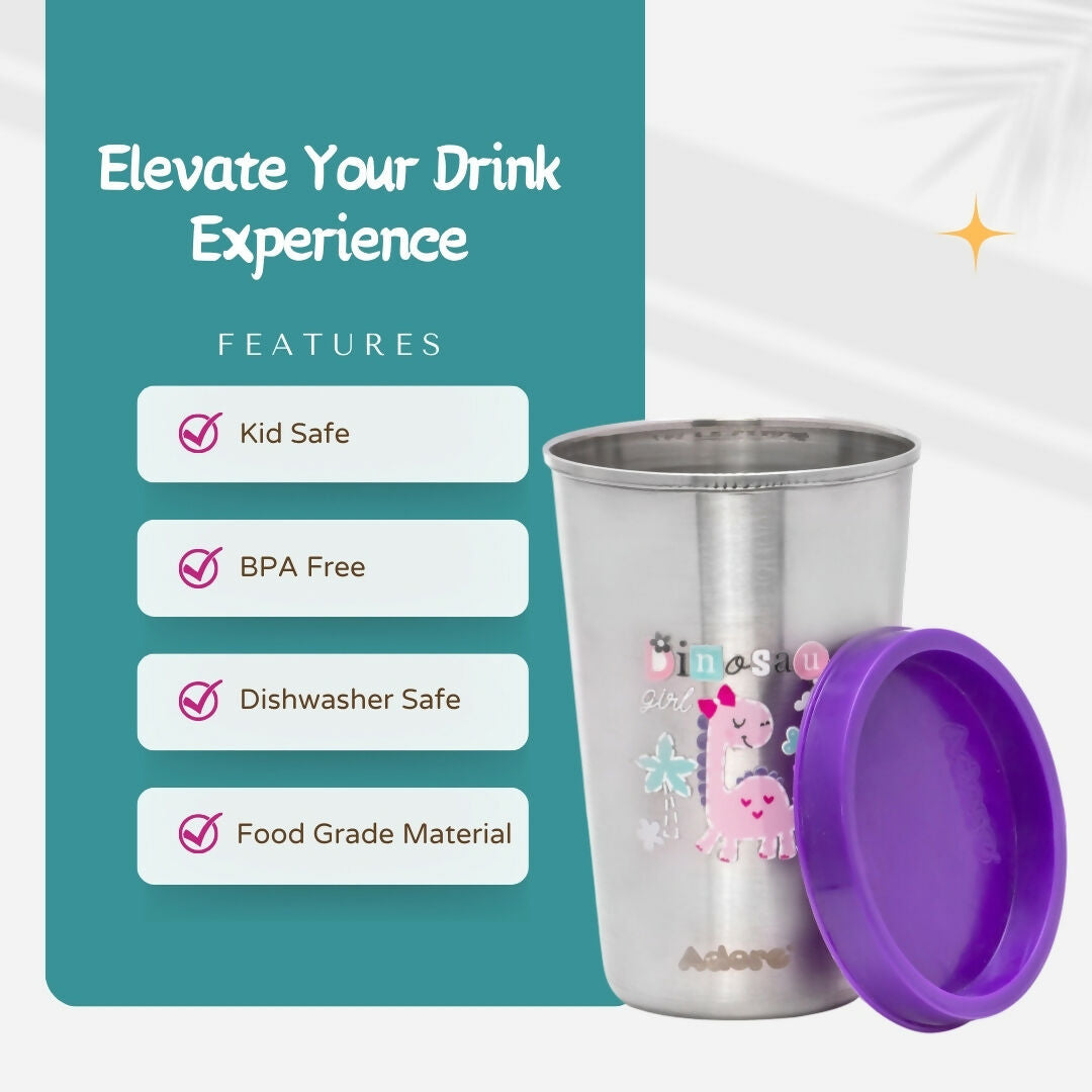 ADORE Uno Stainless Steel Tumbler with Spill Proof Lid - PyaraBaby