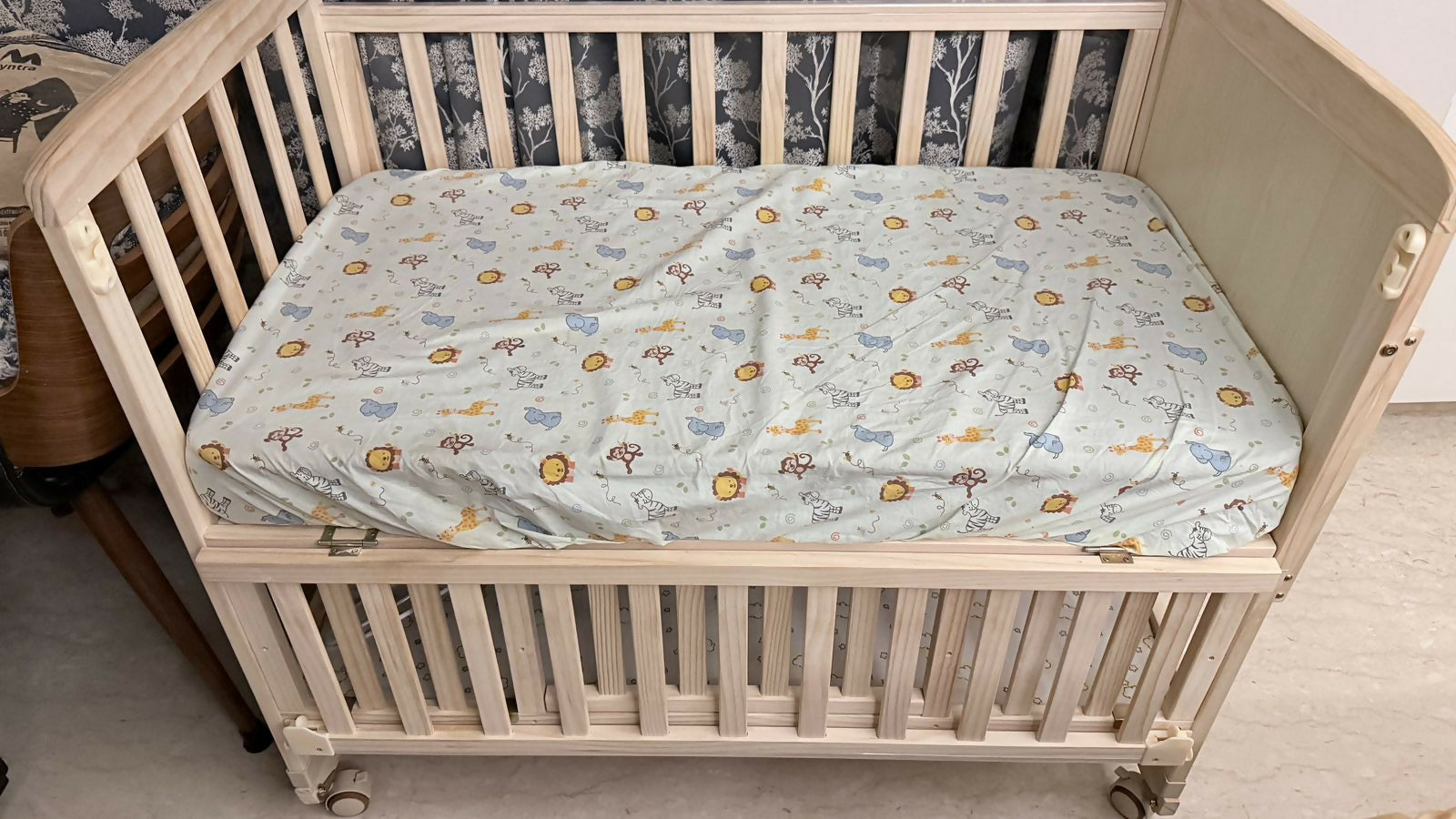 BABYHUG 6-in-1 Baby Cot/Crib with Rocking Function – Convertible Cot with Parent Bed Attachment & Storage