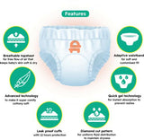 ALFABY Baby Diapers | comfy pants - L Size (62 Pieces)