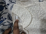 SHEIN Party Wear  White With Golden Shiny Thread Work Baby Dress