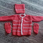 Handmade crochet Winter Suit for babies, offering warmth, comfort, and a stylish, intricate design for chilly weather.