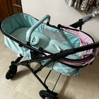 LIFELONG  Baby Stroller/Pram, Pink & green/ Travel system with car seat 