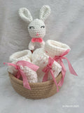 Booties, Rattle, Mittens & Basket Set – A Perfect Gift for Your Little One!