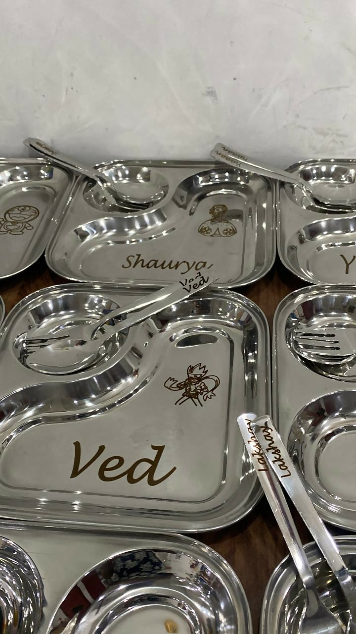 Personalised Snack 2 Partition Thali Set