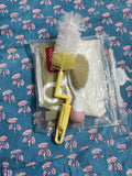 BABYHUG New Born Muslin Nappy, Hair brush, Bottle Cleaning Brush (Combo of 3 )