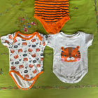 BABY HUG Onesies (Set of 3) - Orange, White and Grey