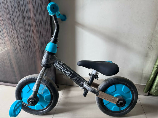 Start your child's cycling journey with the BABYHUG 4 in 1 Balance Bike, offering four modes for growing riders to explore and develop their skills.