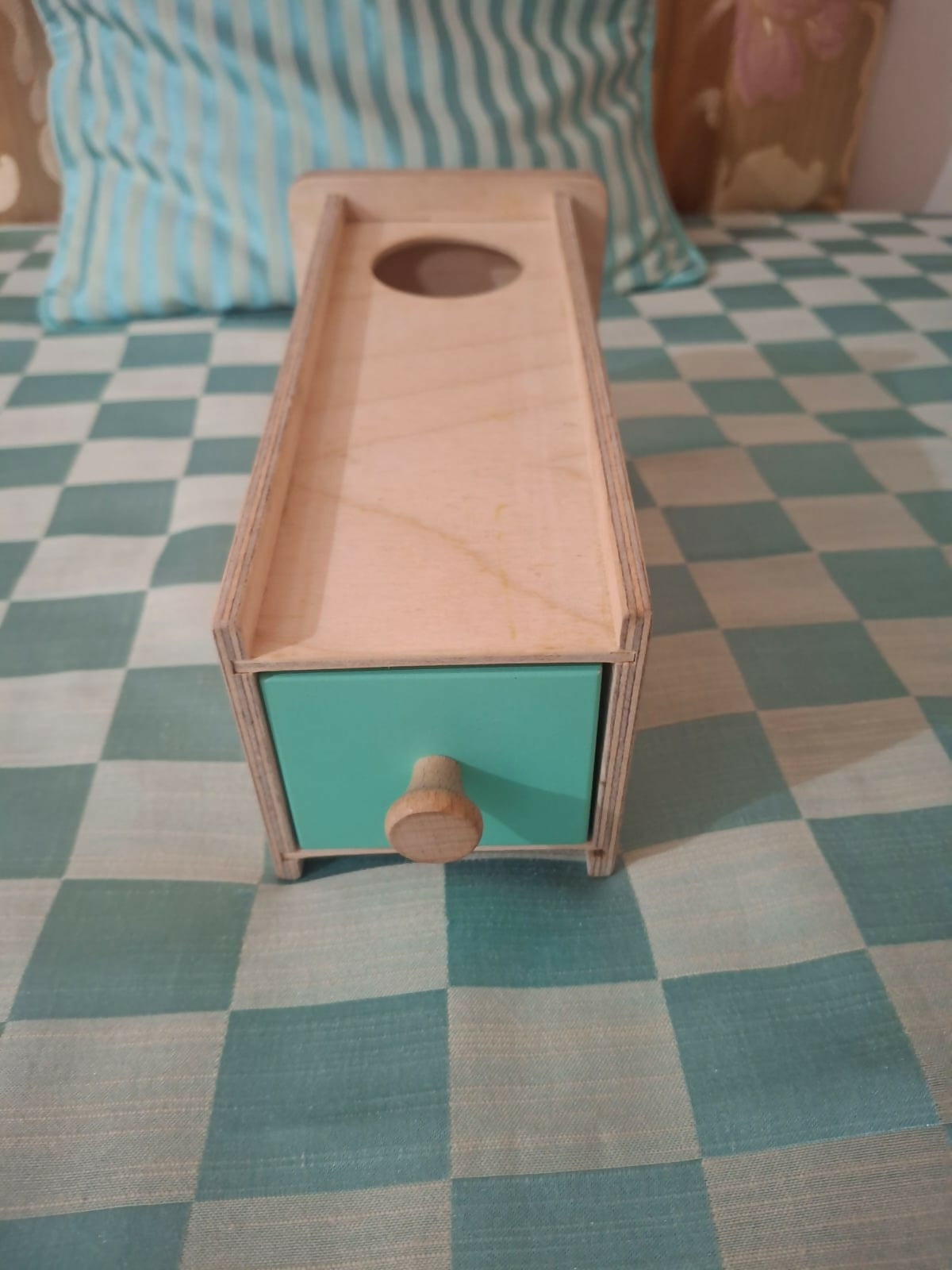 Curious cub object permanence box with drawer