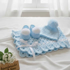 Childsafe Acrylic Yarn Handmade Cap, Booties and Blanket Set