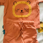 ARIEL Cotton Fleece T-Shirt With Trousers (Set Of 2)