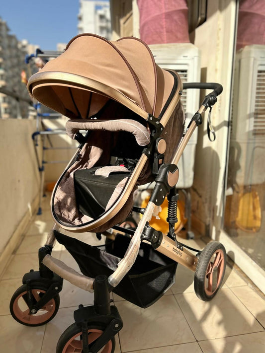 Buy LUVLAP Stroller/Pram – Comfortable, Foldable Baby Stroller with Safety Harness & Storage Basket


