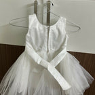 White dress with a sheer overlay 