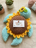 Handmade Crochet Sunflower Turtle Amigurumi Plushie