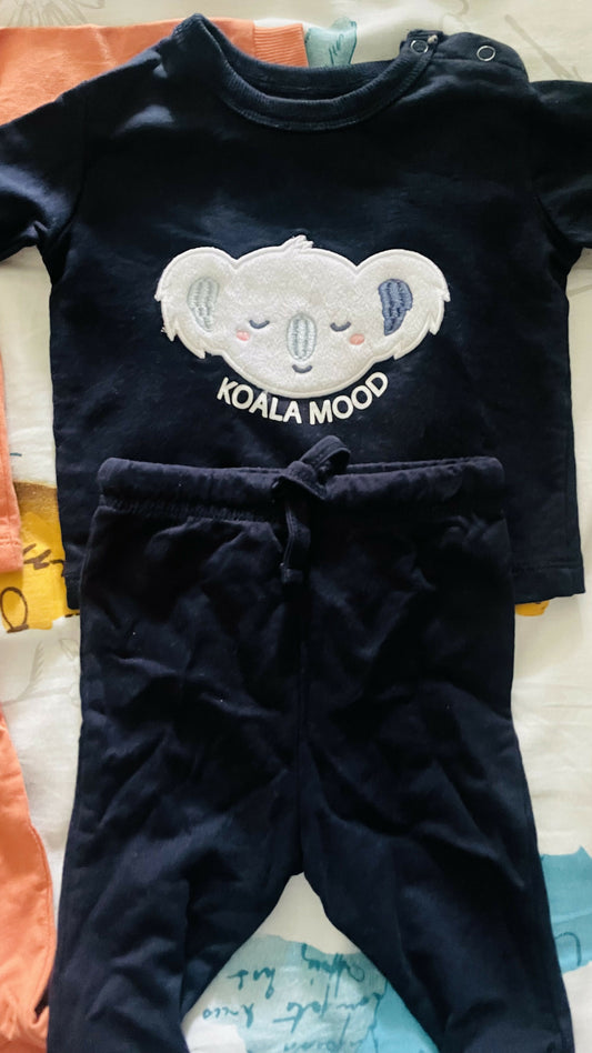 ARIEL Cotton Fleece T-Shirt With Trousers (Set Of 2)