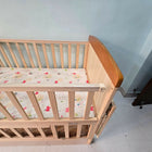 BABYHUG Kelly Wooden Cot / Crib With Detachable Bassinet & Mosquito Net