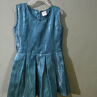 AANVI Girls Frock (Shiny Green)