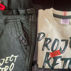 Boys light green Tshirt and Dark Green Jeans - 18 months