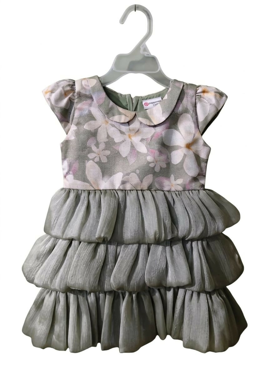 PEPPERMINT Baby Frock – Pista Green (6 Months-9 months)