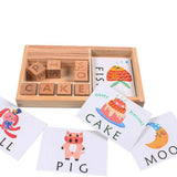 Wooden Spelling Game With Flashcards