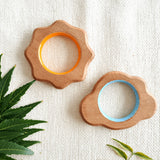 Explore shapes and soothe gums with Babycov's Cute Neem Wood Teethers - natural comfort for safe and playful chewing!