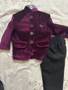 Couture Velvet Blazer with Trousers Set