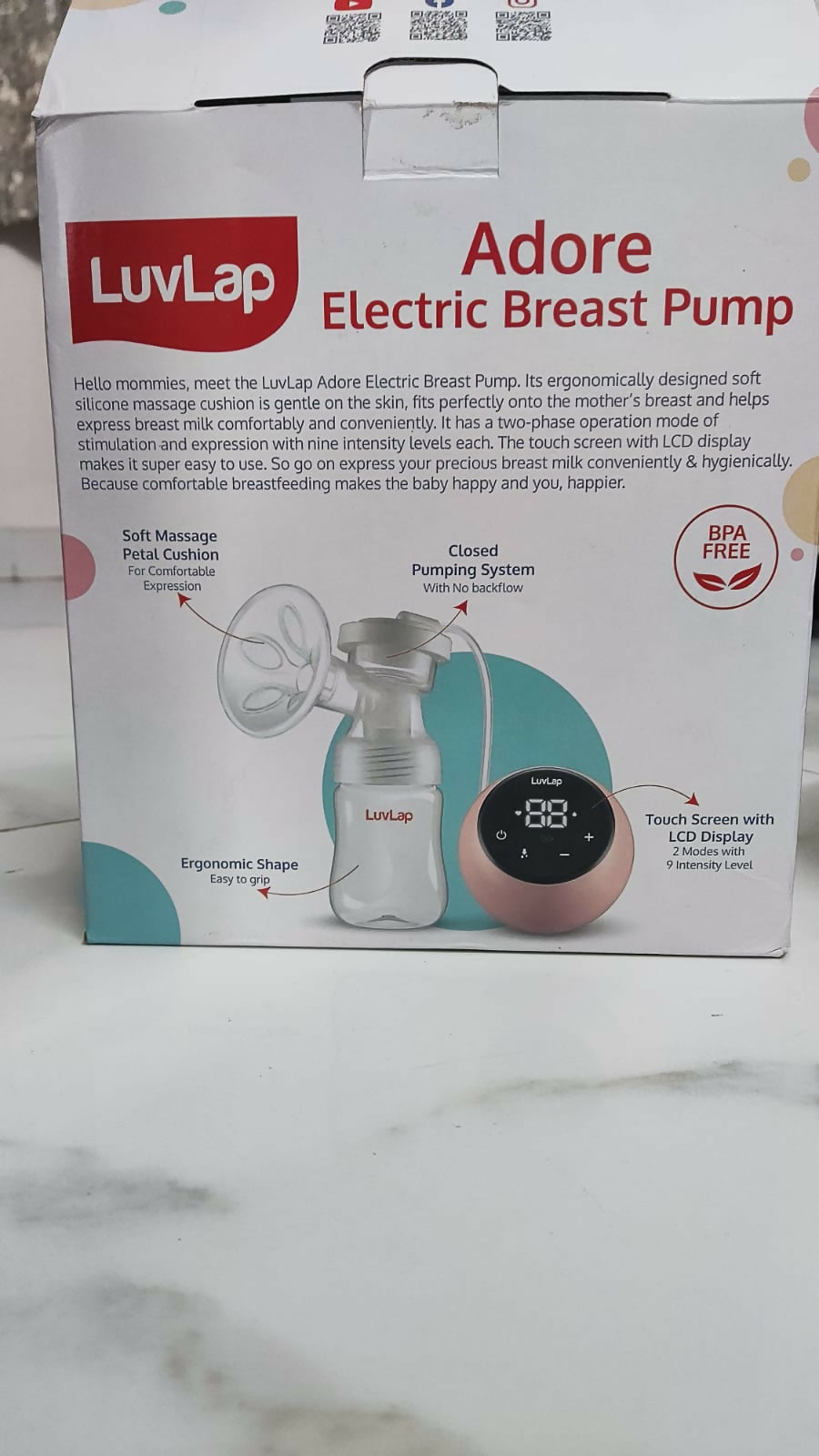 LUVLAP Adore Electric breast pump - PyaraBaby