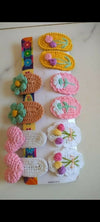 Hand Crocheted Clips for Baby Girl