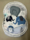 BABYHUG Mattress Set with Mosquito Net Elephant Print - Multicolor