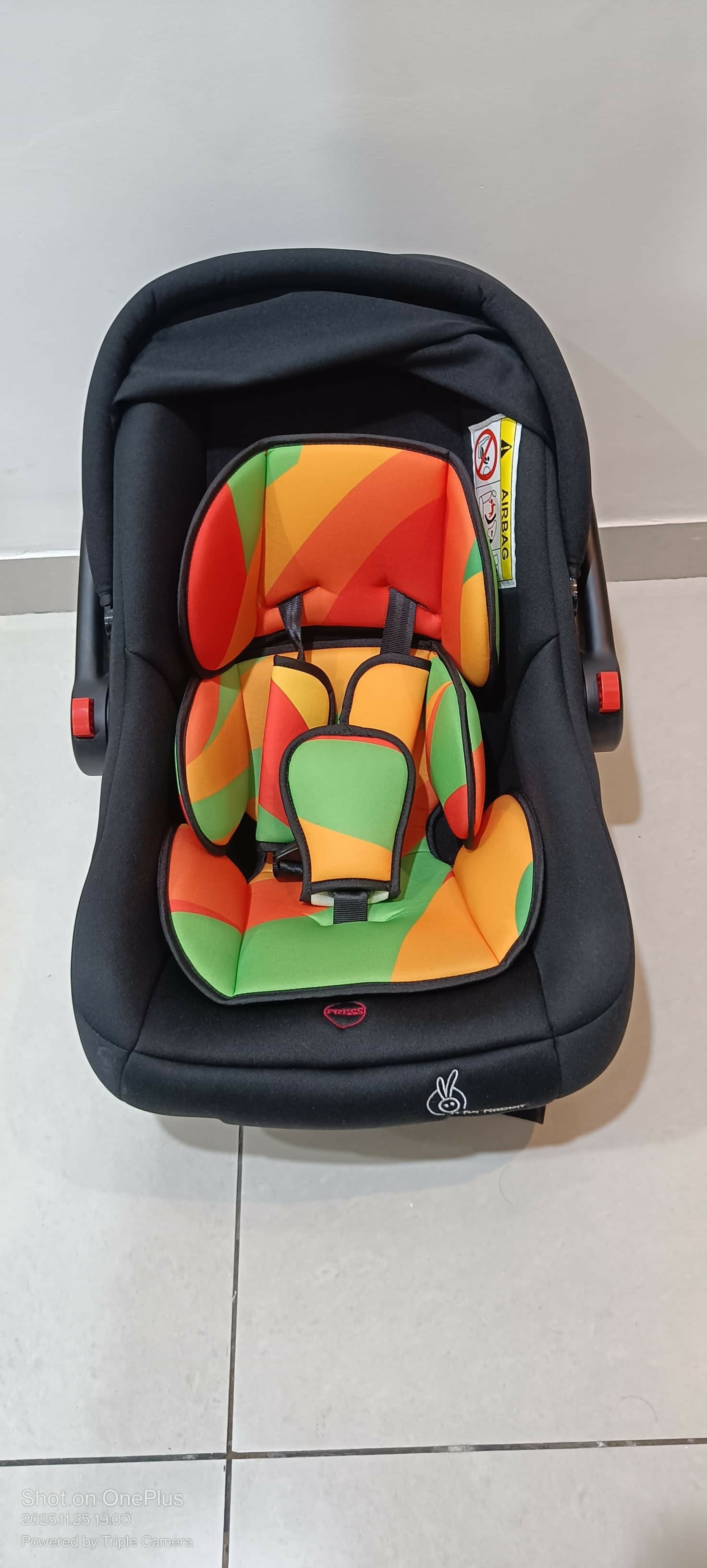 Child car seat with colorful seat cover 