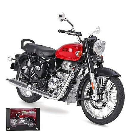 WIGGLY TOYS Royal Enfield 1:15 Scale Die-Cast Motorcycle Model Toy