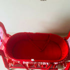 Fab and Funky Manual Cradle for Baby - Red: Sturdy, soothing, and stylish rocking cradle for newborns, with a vibrant red design and easy assembly.