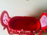 Fab and Funky Manual Cradle for Baby - Red: Sturdy, soothing, and stylish rocking cradle for newborns, with a vibrant red design and easy assembly.