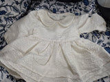 SHEIN Party Wear  White With Golden Shiny Thread Work Baby Dress