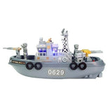 CUBE PLAY Electric Mini Carrier Ship Model Toy with Music – Grey
