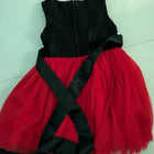 Beautiful red and black frock for baby girls, perfect for parties, birthdays, and festive events with stylish and comfy design.