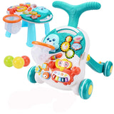SISLIYA 2 in 1 Push Walker With Push Handle,Musical Piano Crab toy, Shapes, Fidget Spinners
