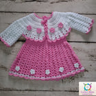 Crochet winter baby frock