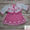 Crochet winter baby frock