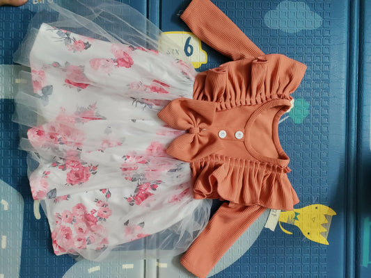 HOPSCOTCH Party Wear Frock For Baby Girl