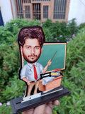 Personalized Teacher Caricature with Base Stand – 7 Inch MDF