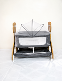 R for Rabbit Lullabies Woodsy Wooden Baby Cradle Bassinet With Mattress